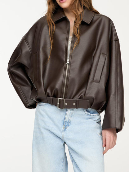 Virale Lederjacke