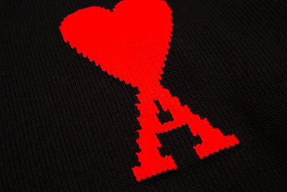 "HEART" - SWEATER BLACK (UNISEX)